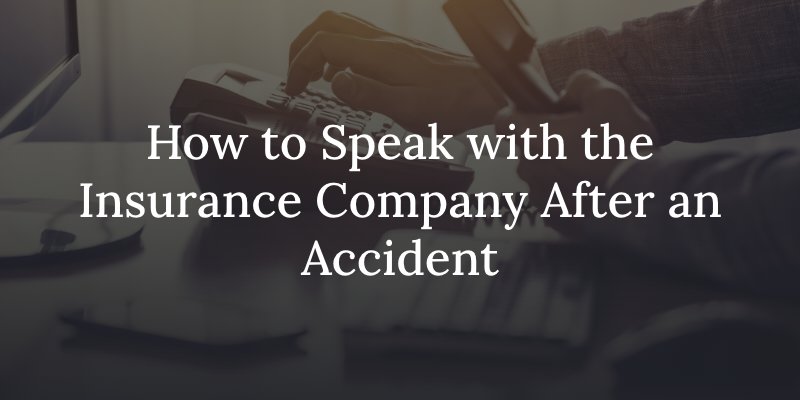 speaking with insurance after an accident in missouri